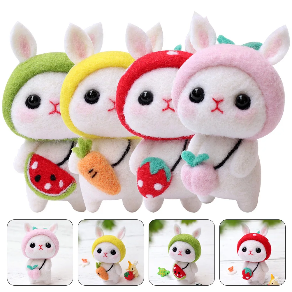 

4Sets Needle Felting Kit DIY Felt Wool Crafts Household Convenient Felting Set for Beginners DIY Accessories Craft Accessory