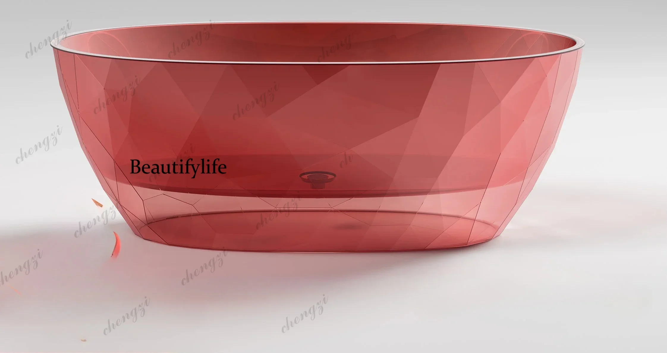 A17 Acrylic Transparent Colored Diamond Bathtub Homestay Hotel Crystal Bathtub