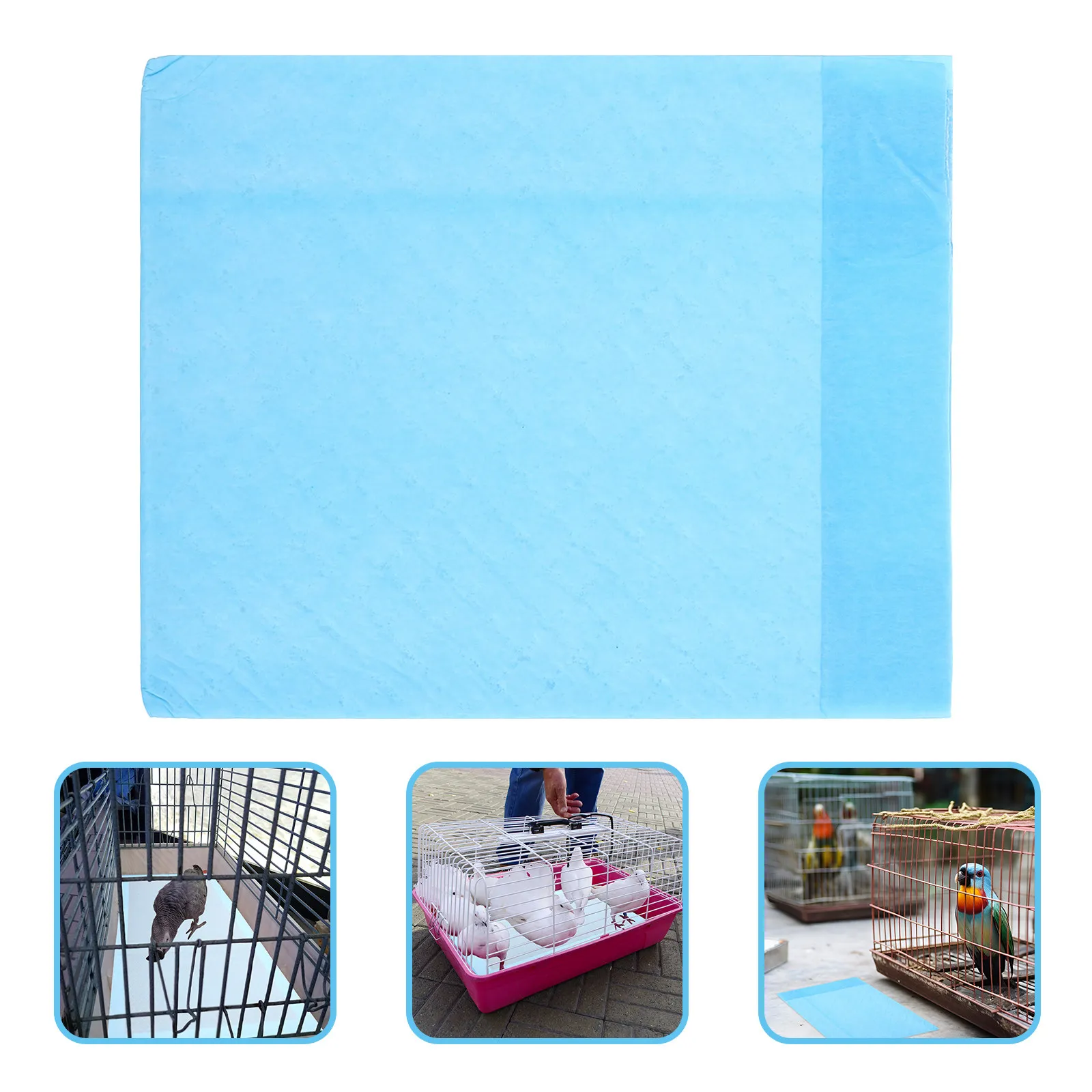 10Pcs Bird Cage Floor Tray Liner Paper Safe Pe Non-Woven Material High Absorption All-Day Freshness Leak-Proof Cage Bottom Pad