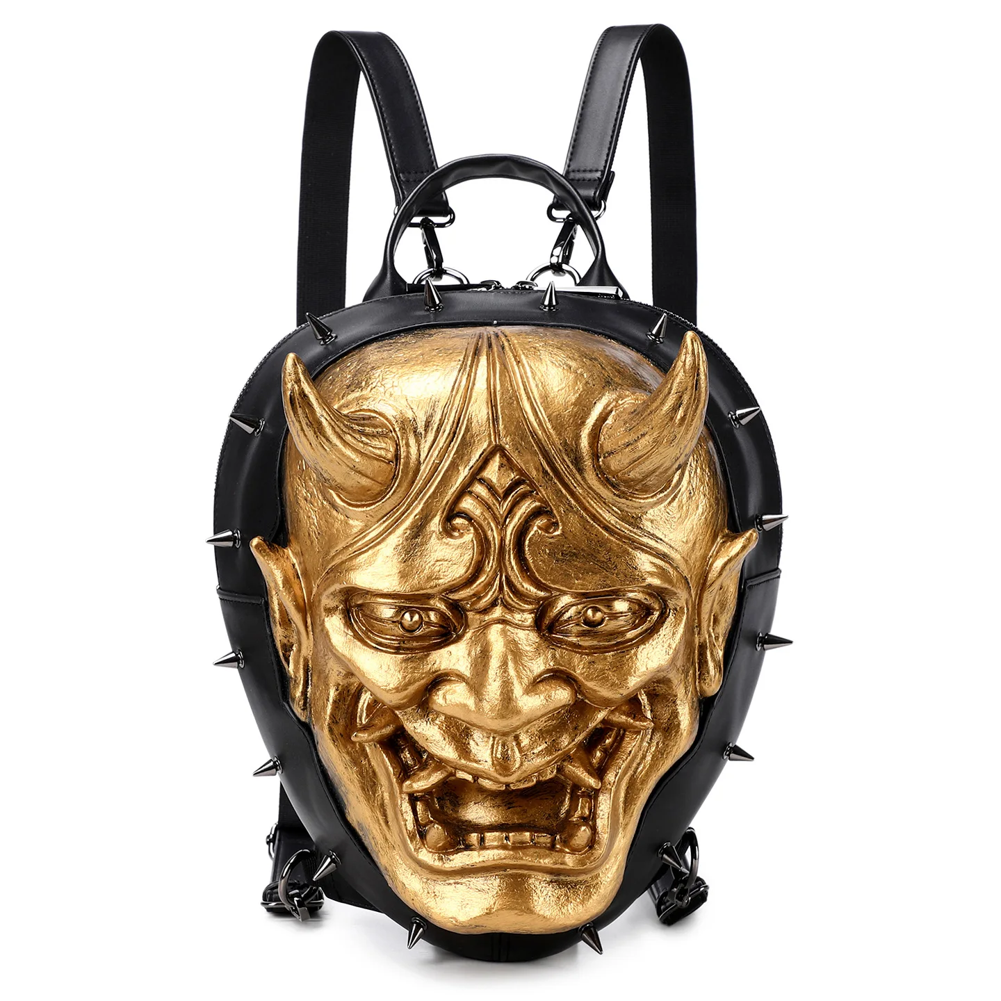 sac-a-dos-moderne-punk-3d-stereo-pour-jeune-motard-avec-rivets-tete-de-fantome-en-polyester-impermeable-taille-moyenne
