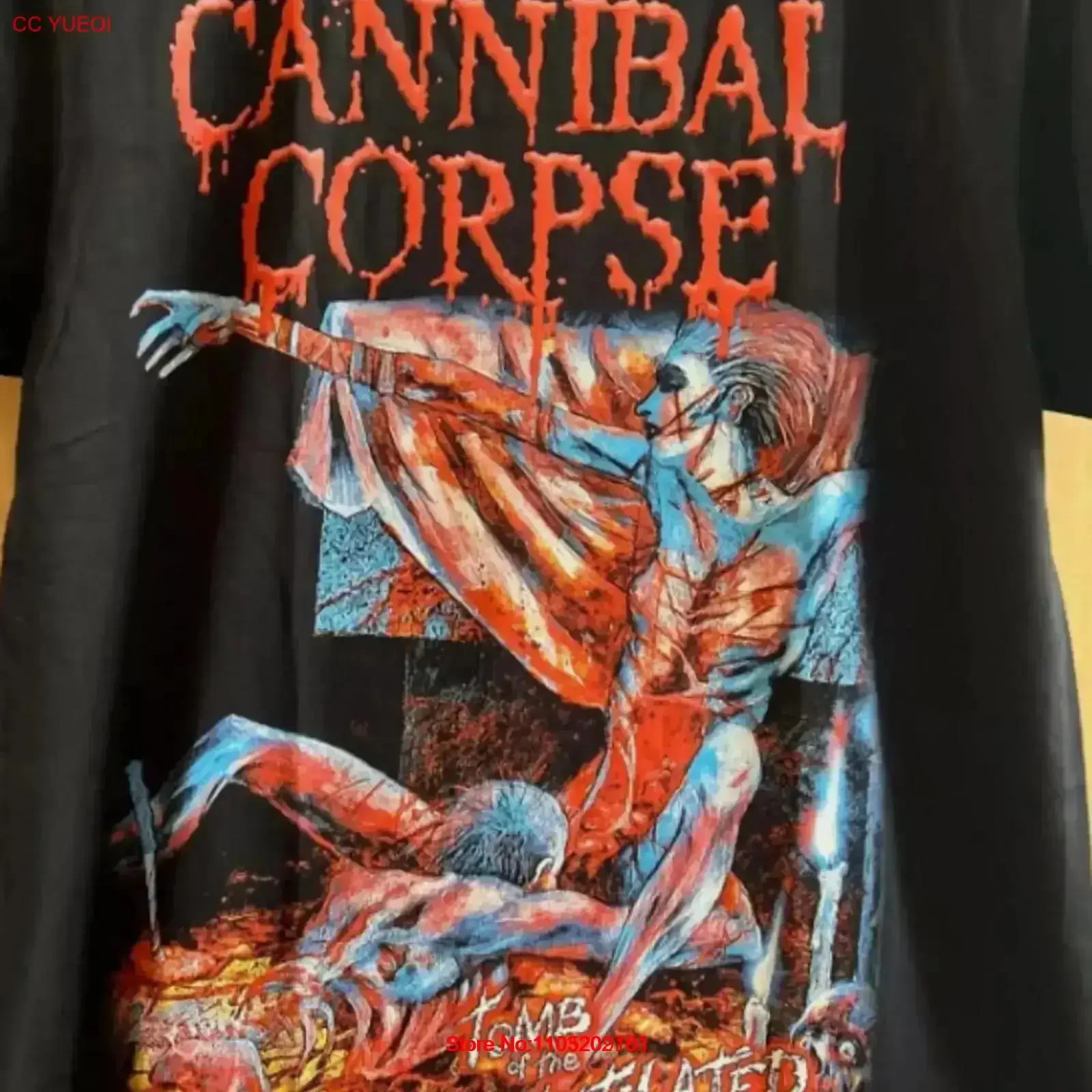 

Черная футболка Cannibal Corpse Band Tomb Of The Mutilated, винтажная, слегка растянутая, удобная уличная одежда, винтажная
