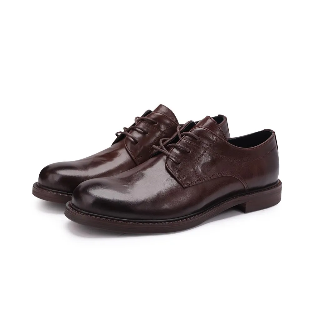 

Casual Shoes Mens Spring Autumn Winter Cowhide Designer Shoes Breathable Shoes Fashion Flats British Retro Men Luxury Sneakers