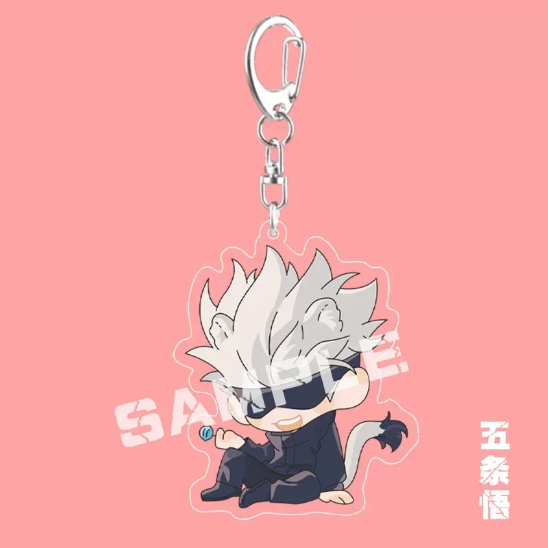 Jujutsu Acrylic Keychain Satoru Gojo Geto Suguru Nanami Kento Key Chain Anime Keyring Props Cosplay Jewelry Gift