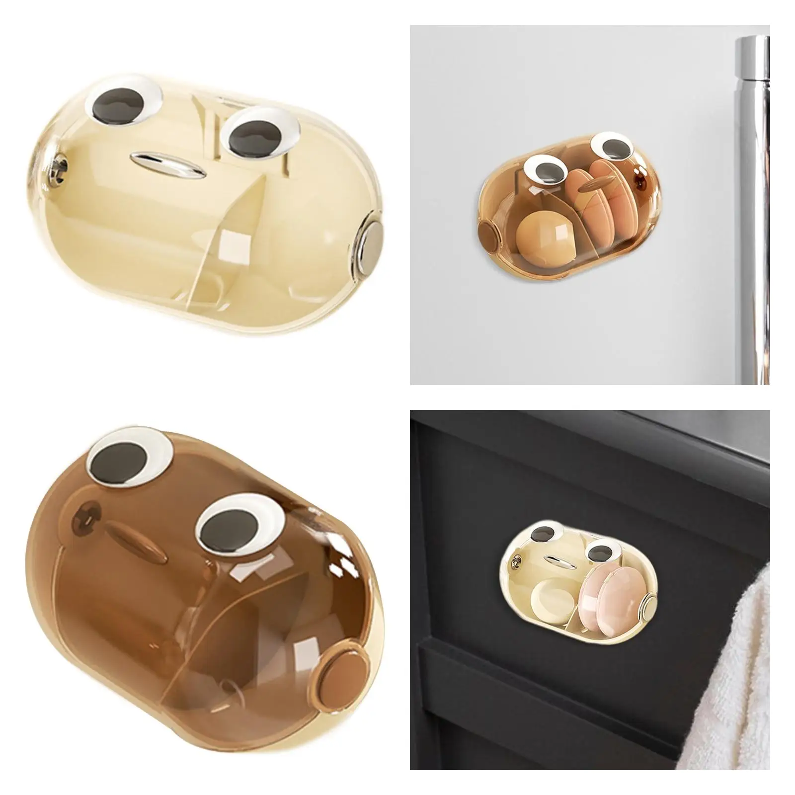 Porte-éponge de maquillage, étui de transport de bouffée de maquillage, boîte de rangement d'oeufs cosmétiques pour