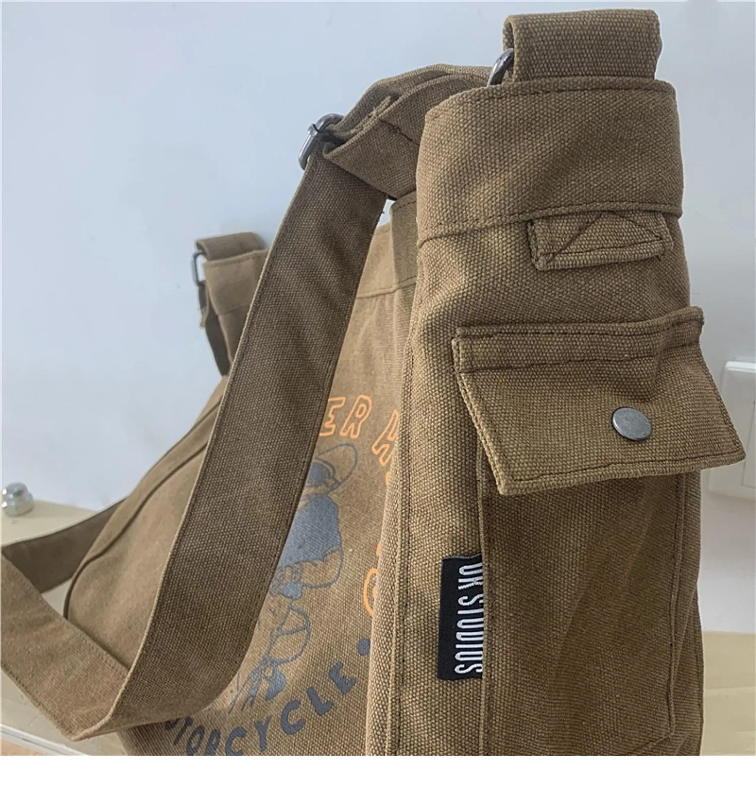 Mannen En Vrouwen Vintage Crossbody Tas Grote Capaciteit Messenger Bag Student Bag Hoge Kwaliteit Canvas Outdoor Reizen Winkelen tas