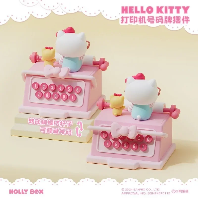 Nova série de impressora hello kitty carro aromaterapia número placa bonito kawaii menina modelo ornamento presente para pessoas