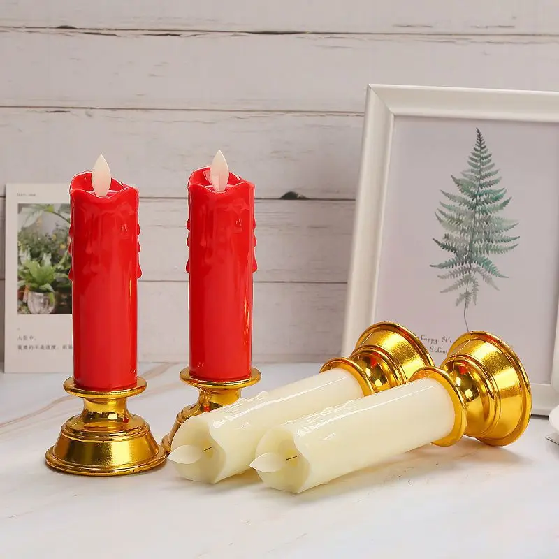 LED Electronic Candle Light, Usb Plug-In Swinging Wick Simulation Candle, Wedding Church Decoration