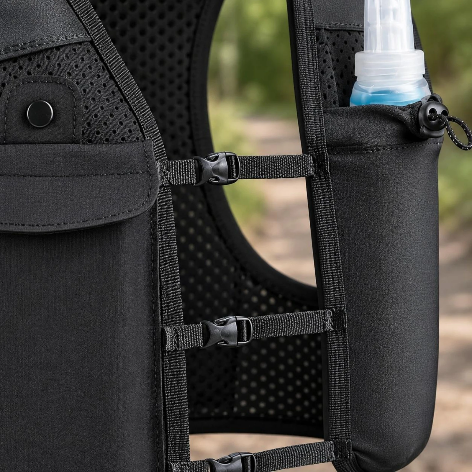

Running Hydration Vest Breathable Mesh Trail Running Vest Outdoor Gear Padded Shoulder Straps Front Storage Pockets