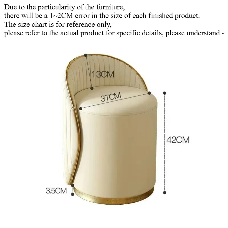 Makeup Chair Girls Bedroom Simple Modern Dresser Stool Manicure Backrest Chair Luxury High-end Stool Home Vanity Chairs Ottoman