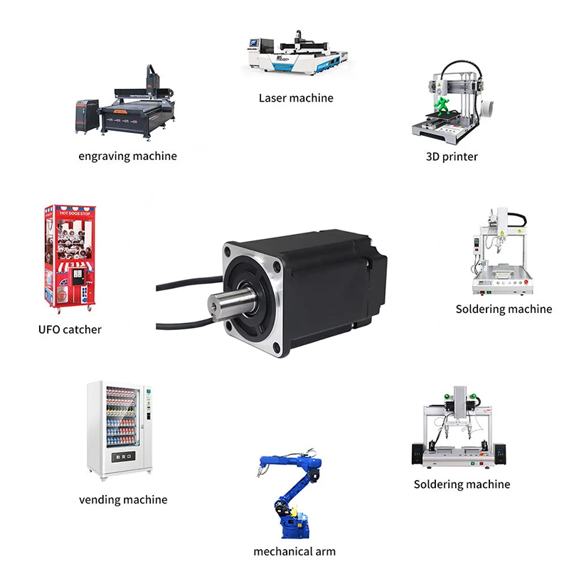 2500RPM 1KW 80mm AC 서보 모터 80ASF-M10025 220v 대형 관성 CE 인증 PLC 부품용
