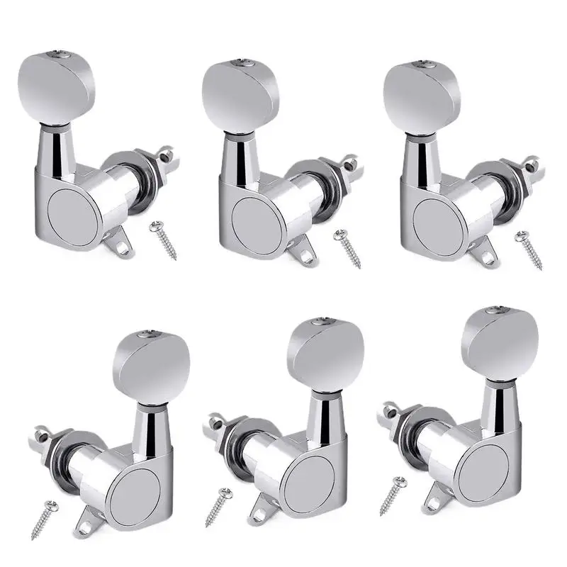 

Guitar Tuning Pegs Fully Enclosed Guitar Tuning Pegs 3 Left 3 Right Guitar Parts Replacement Set Guitar String Tool For