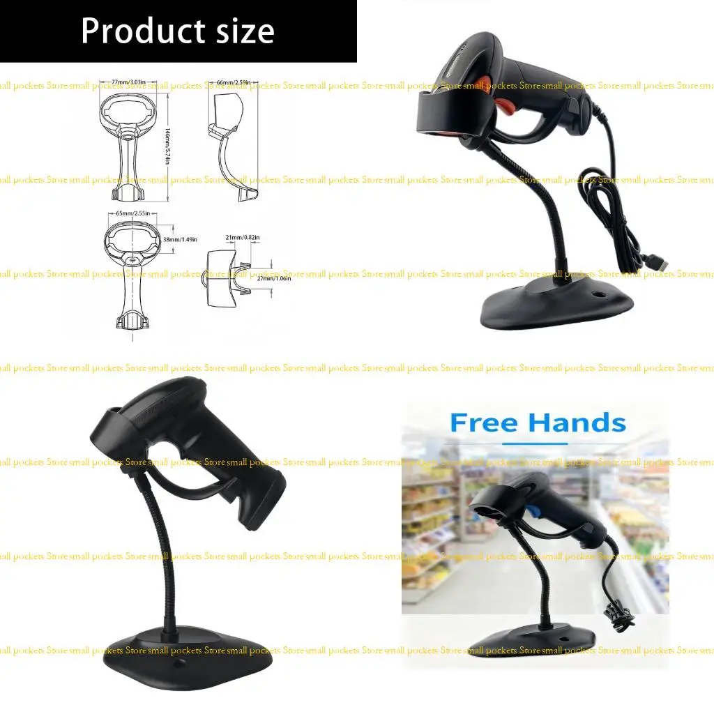 

R1WD Многофункциональный держатель сканера штрих-кодов, пластиковая подставка для портативного считывателя