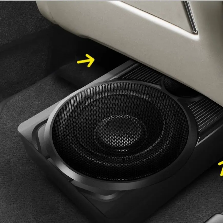 Siedzenie ze stopu aluminium audio 12V montowany w samochodzie subwoofer zmodyfikowany z 10-calowym ultracienkim pod siedzeniem