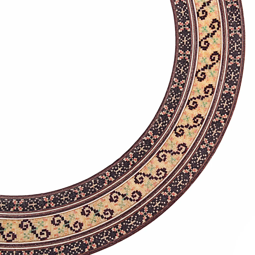 

Guitar Rosette Inlay Curved Strips 90.5Mm Wooden Sound Hole Decal Laminated Abalone Design For Guitar Repair Decoration