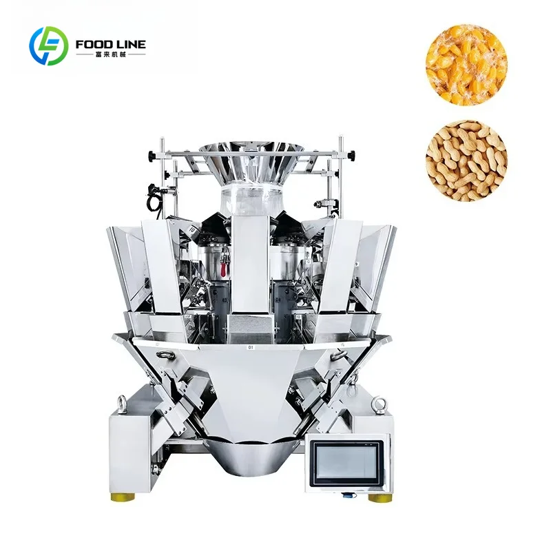 Dried Fruits Packing Machine 10 Head Multihead Weigher with Combination Scale for Packaging Line Custom