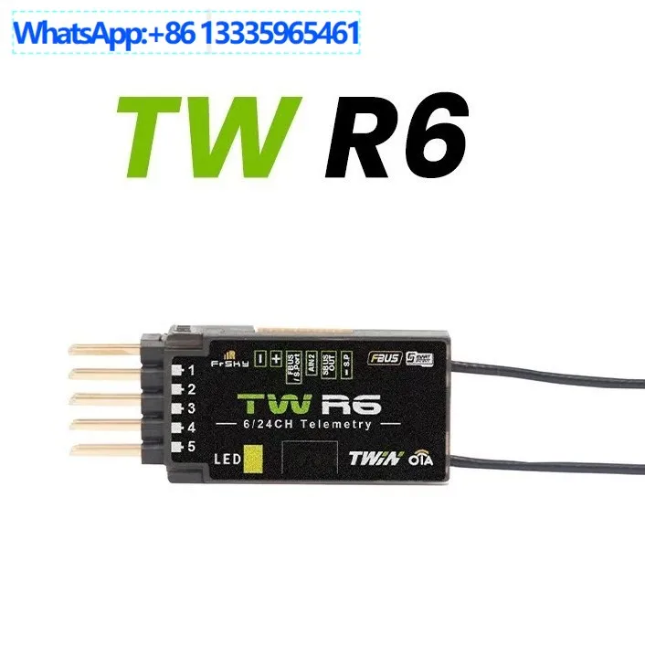 FrSky TW R6 Dual 2.4G Receiver 6 Channel Model Aircraft Fixed Wing Receiver
