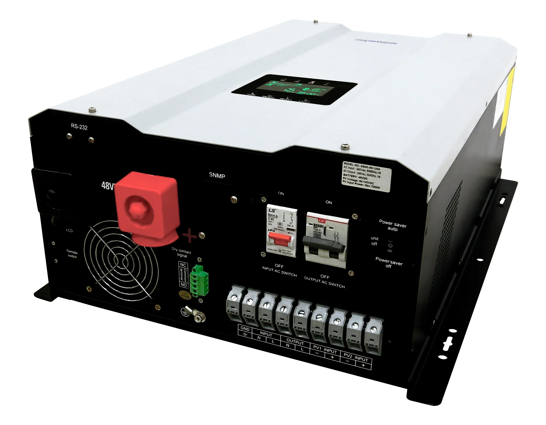 

120/240vac 48vdc 8kw split phase 110/220vac hybrid solar inverter with 60A mppt solar controller