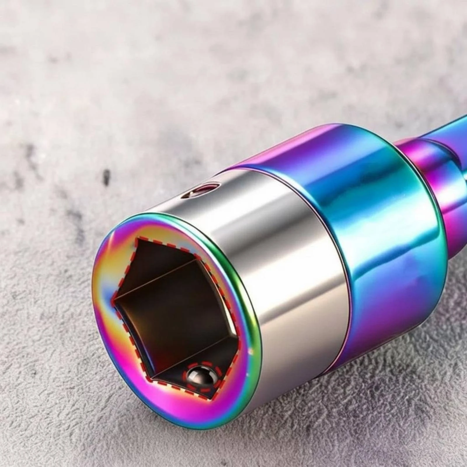 Hex Socket Adapter Rainbow Locking Bead Socket Bit Hex Shank Bit Holder Glossy Finish