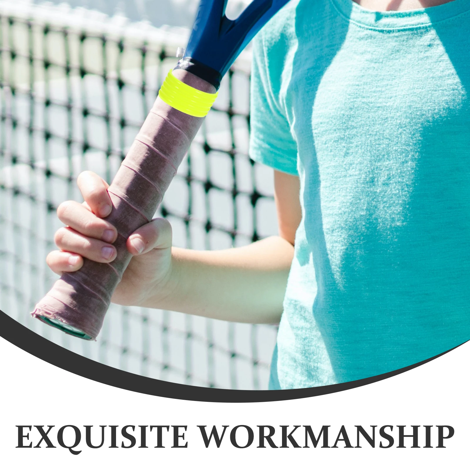 8 قطعة مضرب سيليكون قبضة خواتم عدم الانزلاق تنس مضرب بدمنتون القبضات استبدال Overgrip حامي المدمجة أربطة مرنة ل