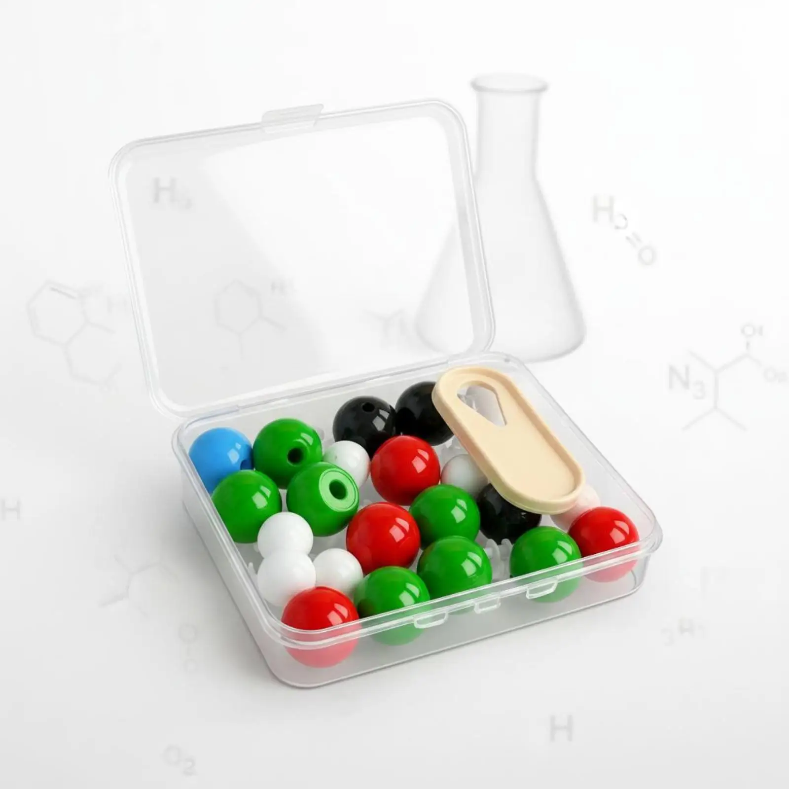 Chemistry Educational Aid with Interlocking Particle Design for Visualizing Structural Relationships