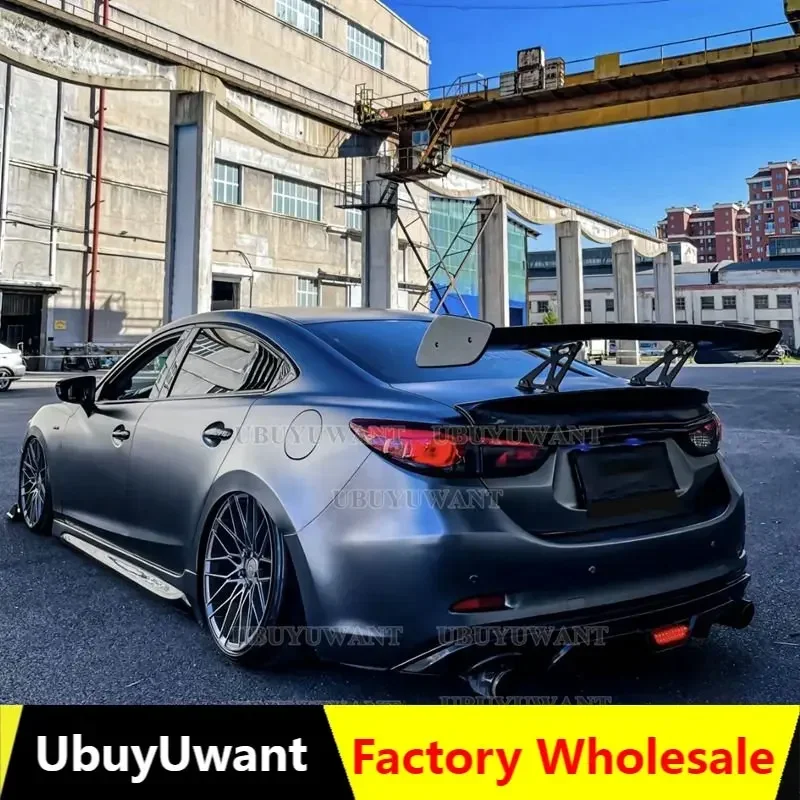 For Mazda 3 AXELA /Mazda 6 Atenza ABS Plastic Material Unpainted Color Rear Roof GT Spoiler Wing Trunk Lip Boot Cover