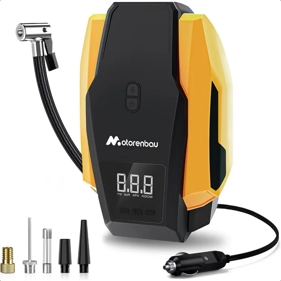 

Tire Iator Portable Air Compror 150PSI 12V DC Air Pump for Car Tires with LED Light Auto Shutoff Prure Gauge Tire Air Pump for