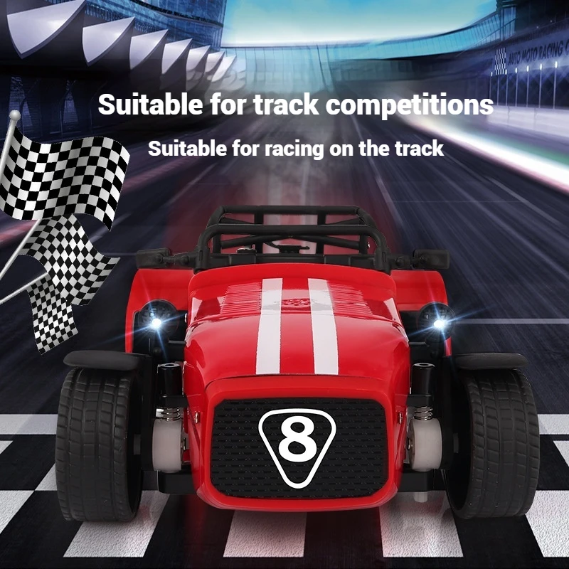 Nowy Zdalnie Sterowany Samochód Wyścigowy z Spryskiwaczem, Metalowy, Szybki, Symulacja Samochodu Wyścigowego, Ładowanie, 4WD, Zdalnie Sterowany Samochód, Zabawki dla Dzieci