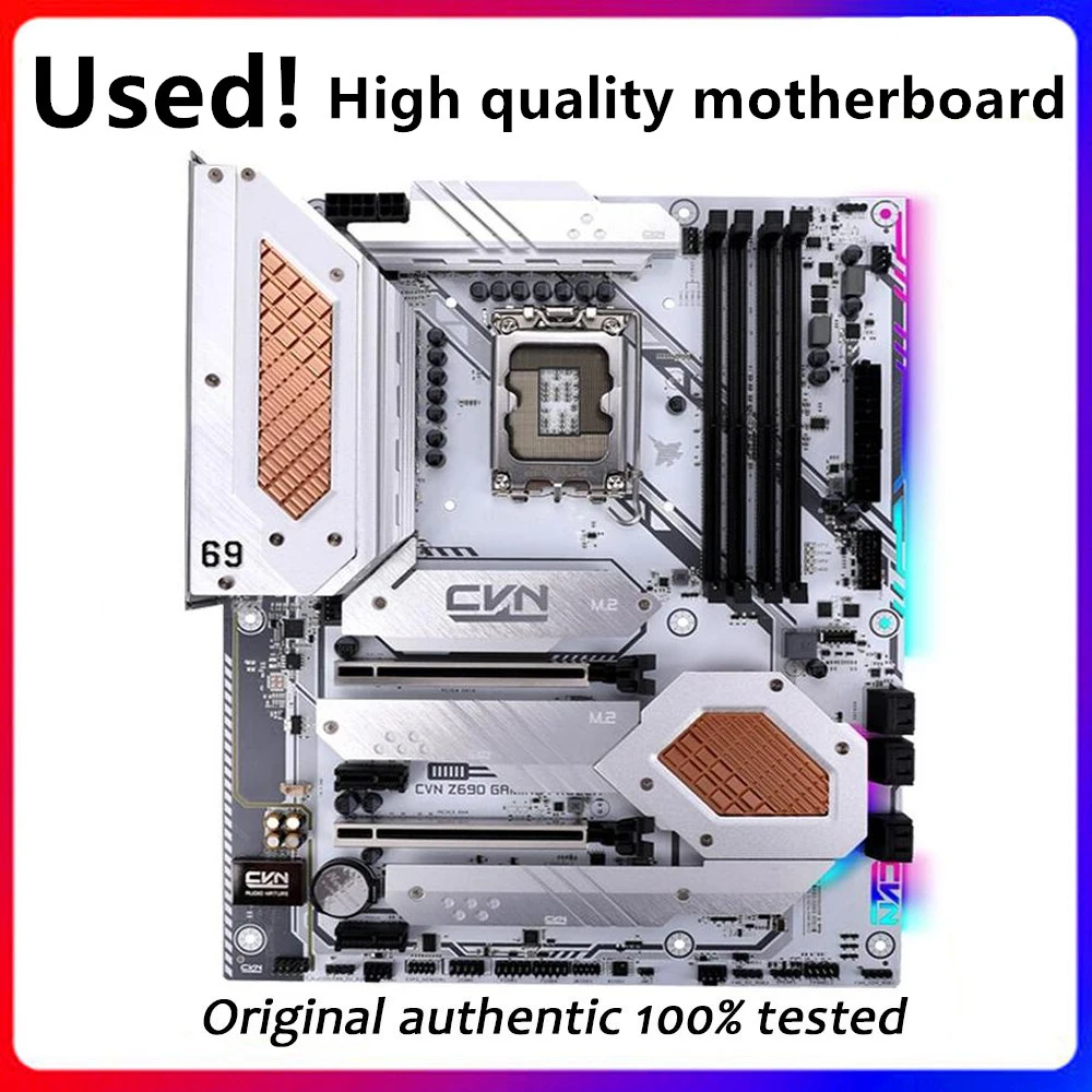 For Colorful CVN Z690 GAMING FROZEN V20 Original Desktop For Intel Z690 DDR4 Motherboard LGA 1700 i7/i5/i3 board Used Mainboard