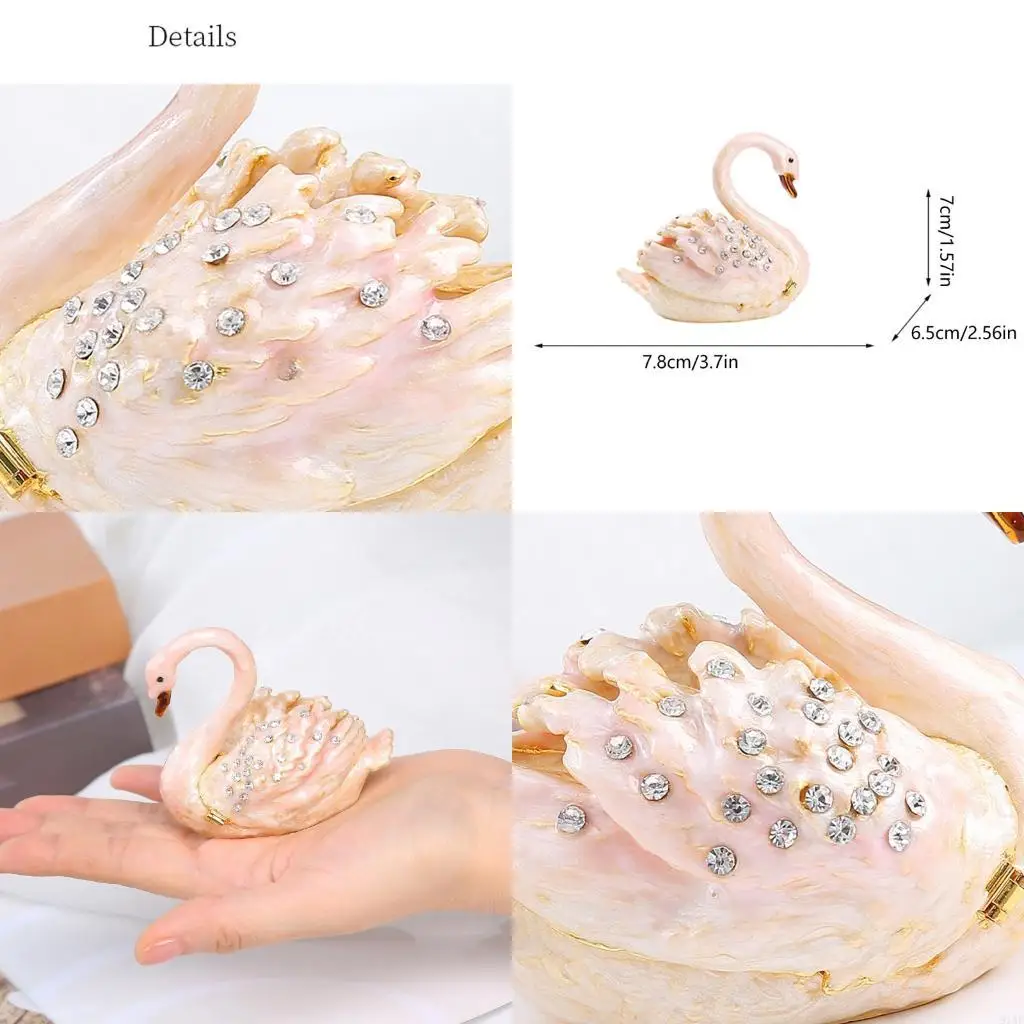 91AF Delicate Pink Decors Jewelry Box Suitable For Home Display And Travel