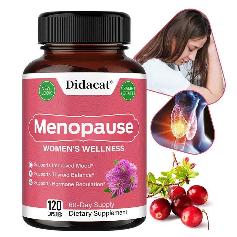 

Menopause Women's Health Supplement, Supports Improve Mood, Thyroid Balance, Herbal Supplement for Women, 120 Capsules, Non-GMO