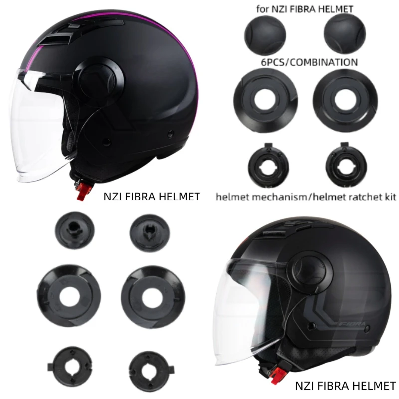 

6PCS for NZI FIBRA Pivot Kit Helmet Base for AXXIS MT-V-18C/31 Sun Visor Accessories Helmet Replacement Accessories