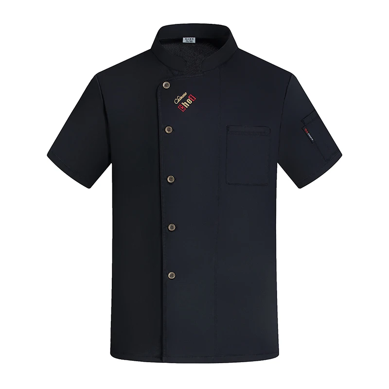 Chaqueta de cocinero para restaurante, camisa de camarero para Hotel, Catering, panadería, abrigo de camarero, Pizza, uniforme de Chef, ropa de trabajo para comedor, Verano