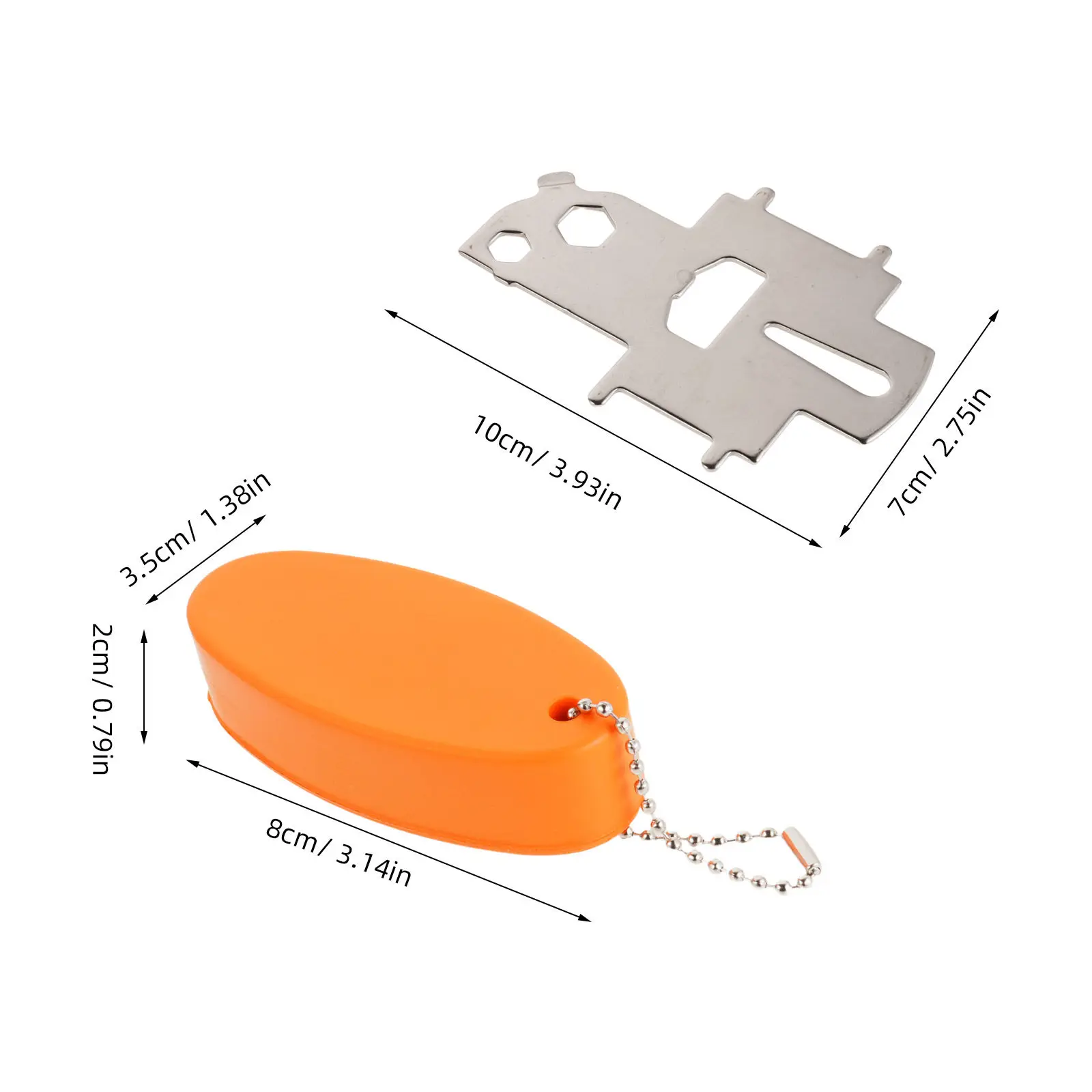 Stainless Steel Marine Boat Deck Fuel Key Floating Keychain Anti Secure Yacht Fuel Tank Cap Tool Marine Waste Keychain