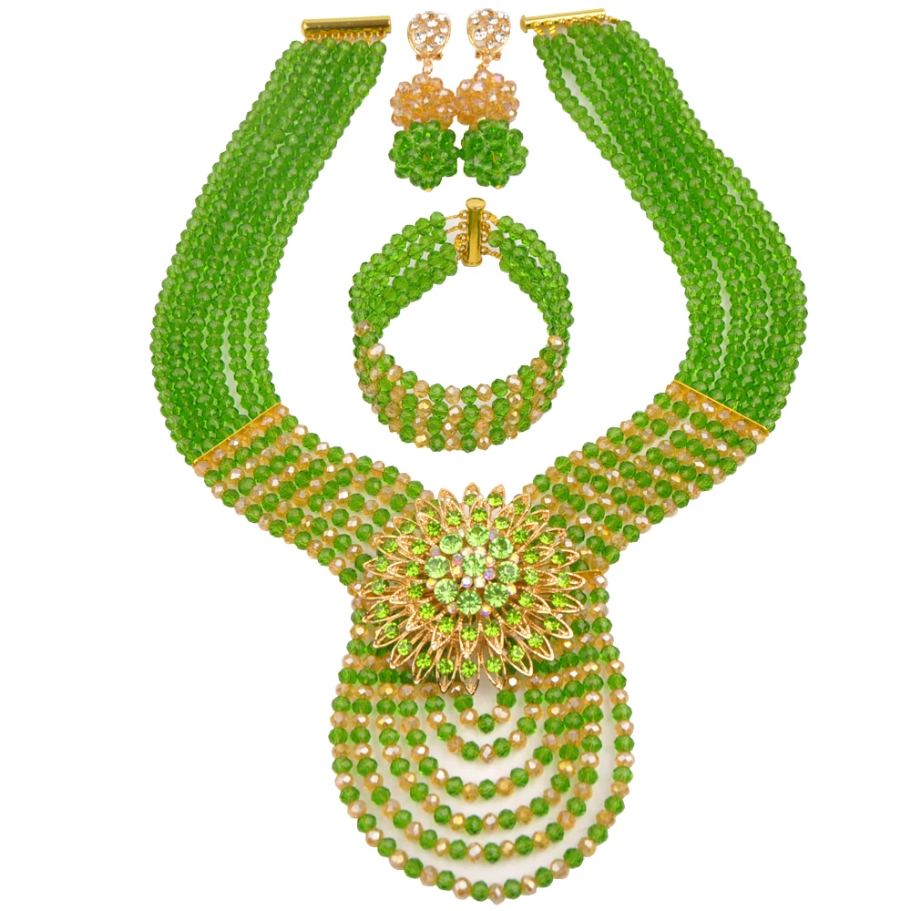 Wedding Nigerian Jewellery Necklace Bride Crystal jewellery collection Africa