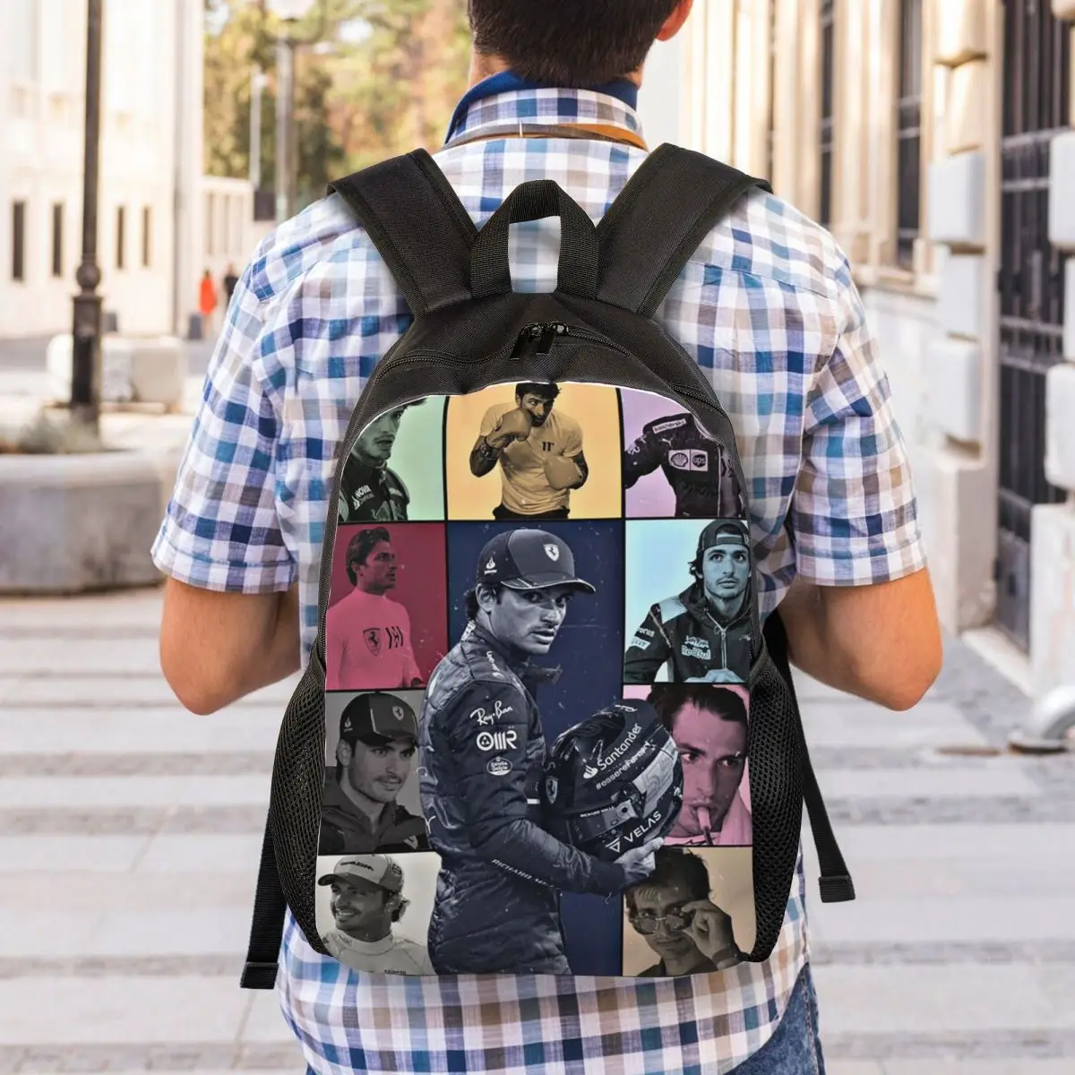 Carlos Sainz Eras Tour 2025 Backpack Student Boys Girls BookBag School Bag Computer Shoulder Bags