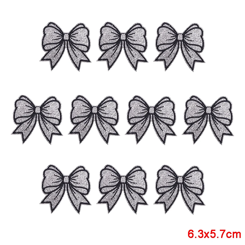 10 Stück Funkelnde Diamant-Schleifen-Herz-Aufnäher zum Aufbügeln, Stickerei-Patches aus Glitzermaterial für Westen und Taschen, Funkelnde Geschenkidee für Mädchen – Detail 15
