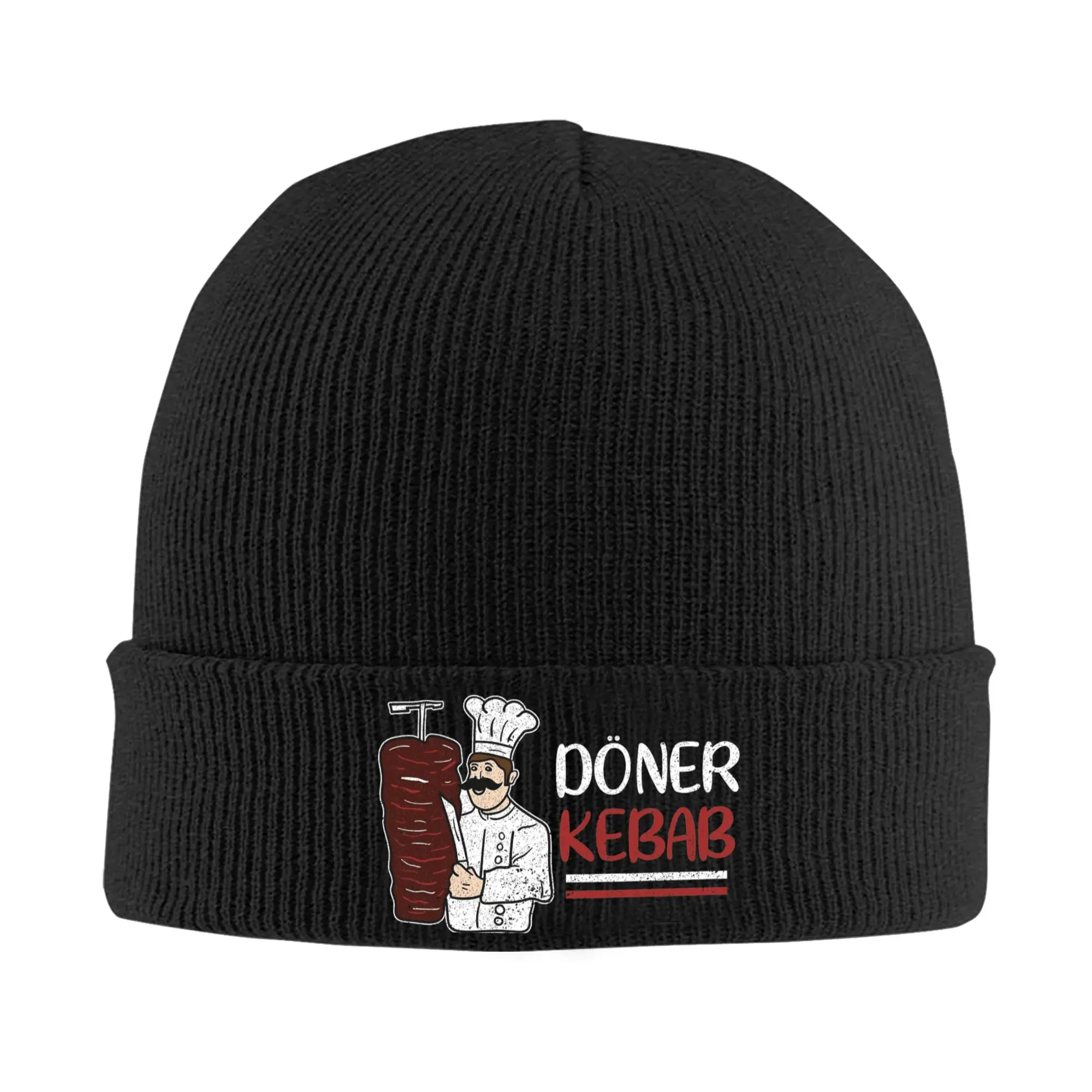 Doner Kebab Durum Shop Skewer Knitted Hat for Women Men Beanie Autumn Winter Fashion Hat Acrylic Foodie Casual Melon Cap