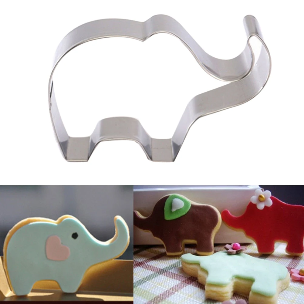 

Biscuit Mold Elephant Shaped Cookie Stainless Steel Lovely DIY Baking Molds Fun
