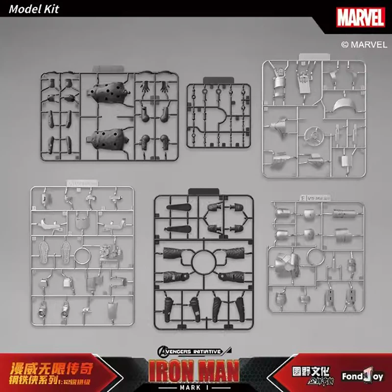 Marvel Iron Man MARK1 Models Kit Fondjoy 1/12 Infinity Saga The Avengers MK1 Mecha Assembly Action Figure Joint Movable Kids Toy