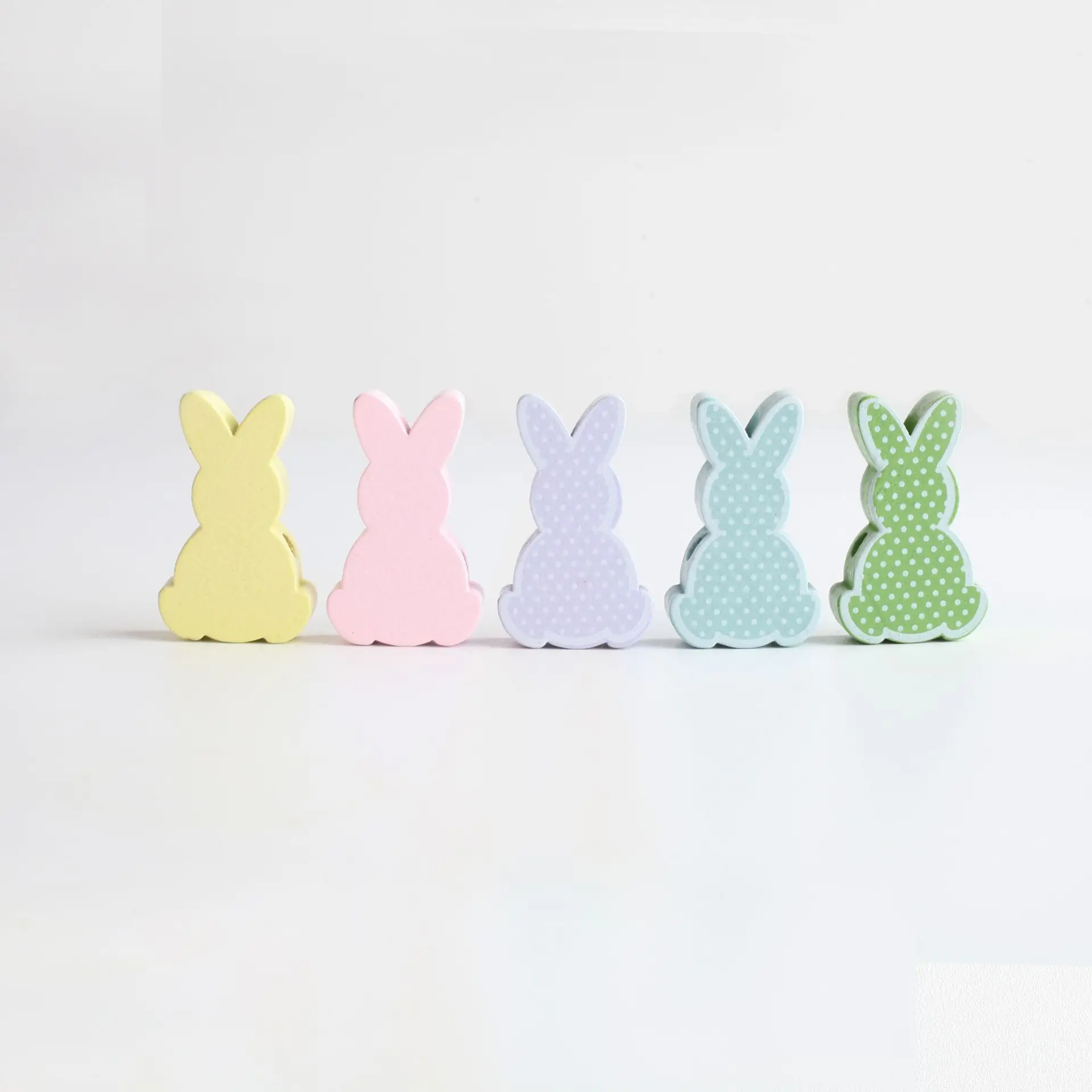 

10pcs Easter Rabbit Wood Beads Holiday Party Decoration Wooden Beads DIY Jewelry Making Toys