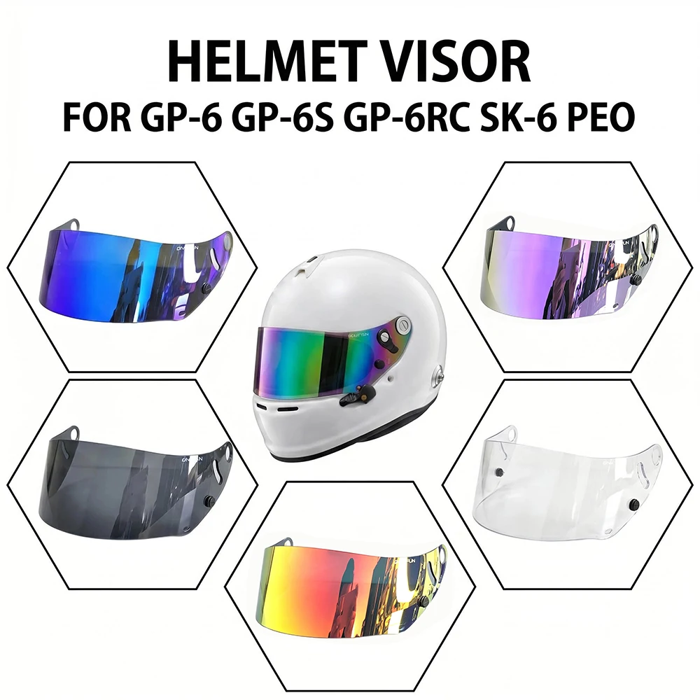 Visiera di Ricambio per Casco, Lente Anti-UV per Arai GP-6 GP-6S GP-6RC SK-6 PEO SK6 GP6