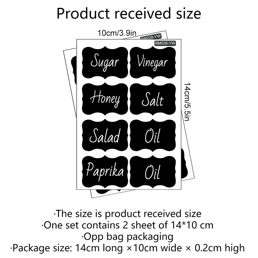 Actual Sheets Set Stickers Stickers Organization Classy Vintage Bold Look Seasoning Jar Stickers Actual Sheets