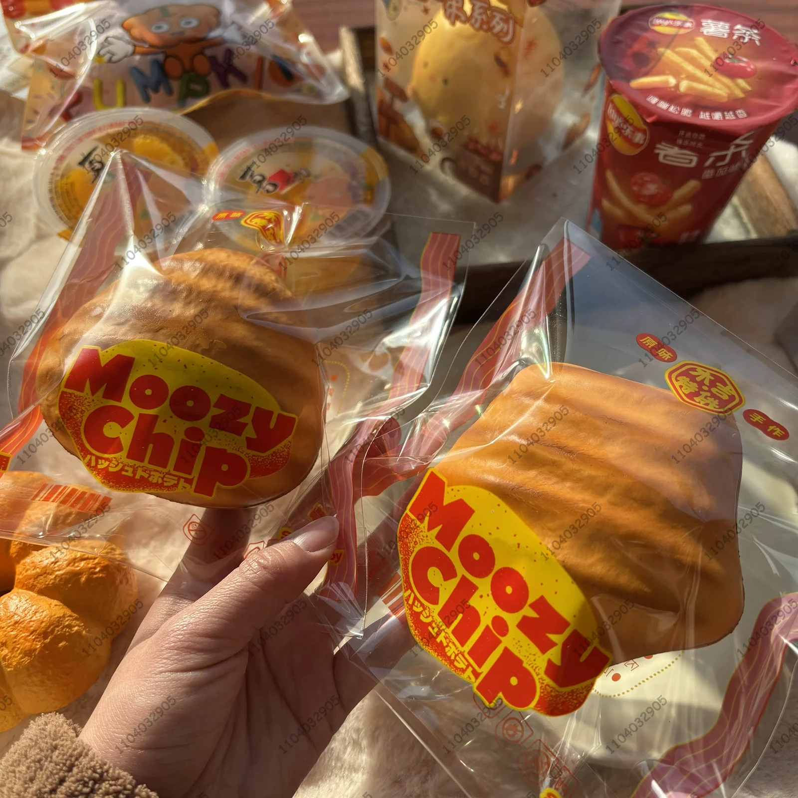 Star-Shaped Hash Brown Slow Rising Squishy Toy Potato Pastry Fidget Toys ASMR Sensory Toys Anti Stress for Kids and Adults Gifts