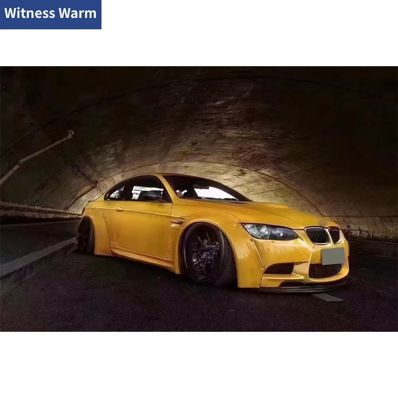 E92 E93 M3 Wide Car Body Kit Car Wheel Eyebrows Front Lip Rear Wings Spoiler For BMW E92 E93 M3 2006-2010 Car modification