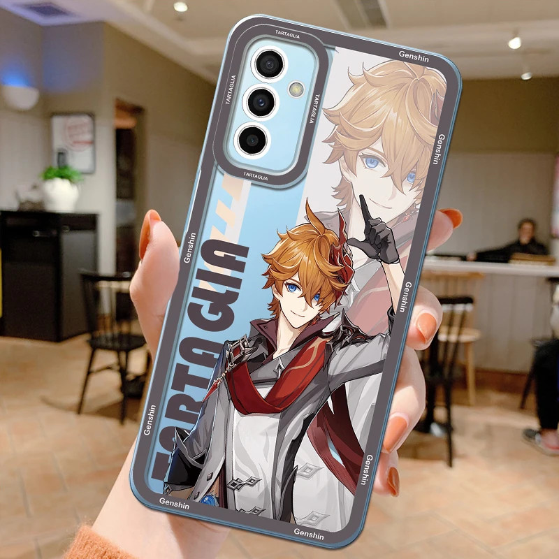 For Samsung Galaxy A25 A35 A55 5G Case Genshin Impact Anime Soft Transparent Cover Cartoon Fundas For Samsung A 25 Bag GalaxyA35