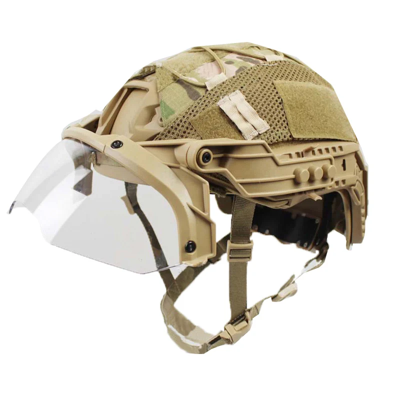 

Регулируемый тактический шлем, откидные очки для страйкбола, пейнтбола, быстрый шлем, ветрозащитные противотуманные защитные очки CS для военных игр