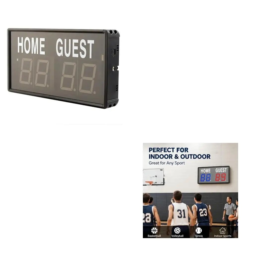 Q39E Small Digital Scoreboard For multiple Ball Competitions With Wall Mount Stand And USB Charging