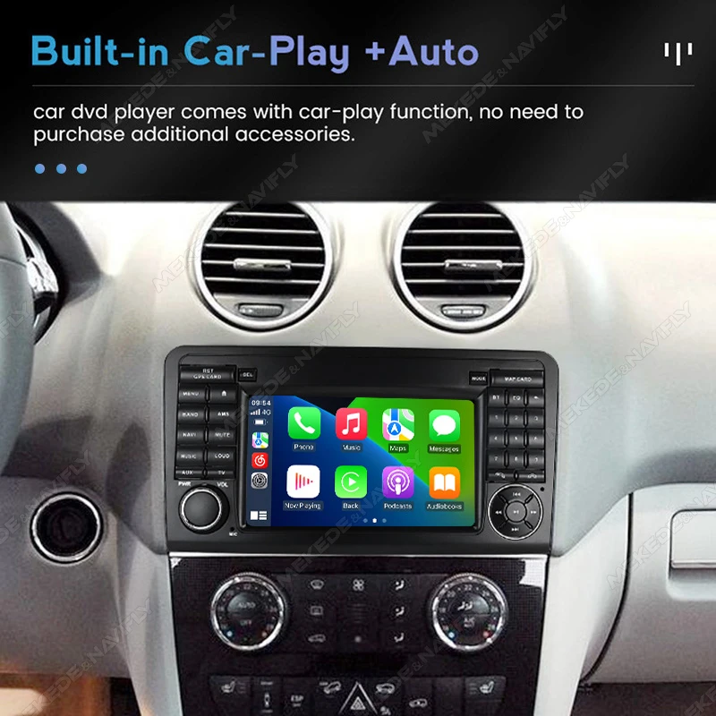 MEKEDE Android Auto Car Radio Multimedia Player For Mercedes Benz ML GL W164 ML350 ML500 GL320 X164 ML320 GL350 Carplay WIFI BT