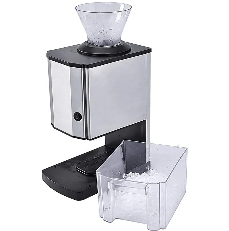 Triturador de gelo elétrico para uso doméstico e na cozinha com lâmina de aço inoxidável flocos de neve triturador de gelo automático