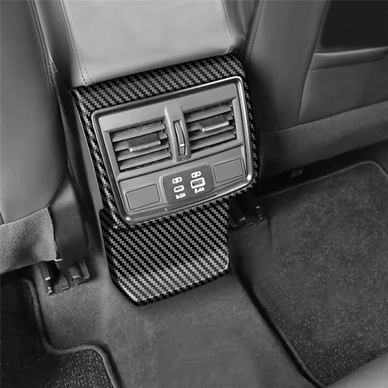 

Car Rear Air Conditioner Trim Cover Back Row Anti-Kick Panel For Subaru Forester 2025 Interior Accessories Carbon Fiber